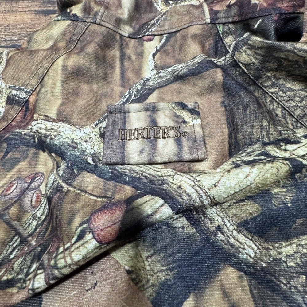 Herter's Coat Camo Mossy‎ Oak Break Up Jacket Hooded Men Sz Small - Picture 14 of 14